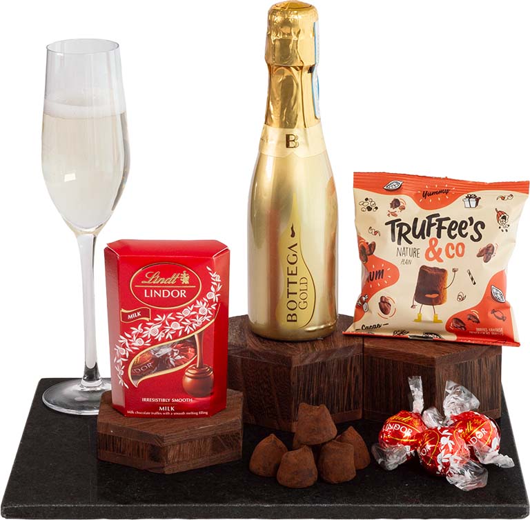 Mini Prosecco & Chocolate Gold Treat