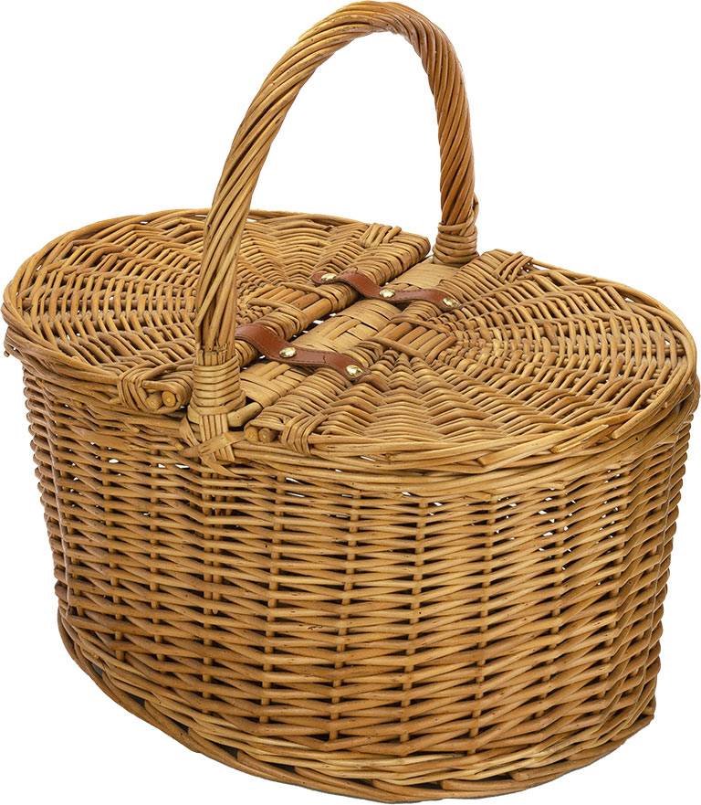 Oval Lidded Hamper - Empty