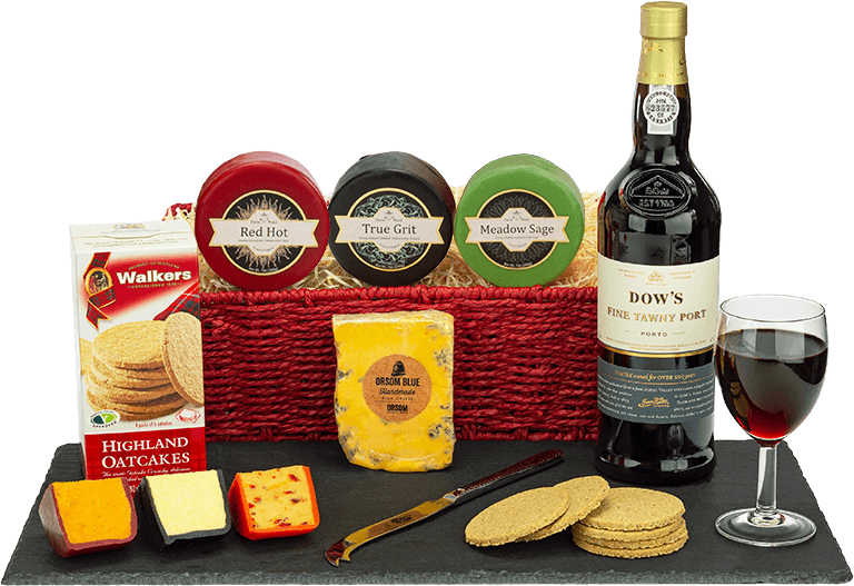 Port And Stilton Hampers delivered in Wales